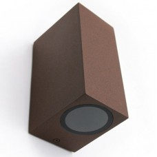 Φωτιστικό Τετράγωνο Διπλής Κατεύθυνσης 2xGU10 230V Αλουμινίου IP54 Σκουριά 3-790481